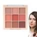 Eyeshadow Makeup Palette 9 Colors Matte Eye Shadow Powder Long Lasting Contouring Highlighter Blusher Eyeshadow for Girls Women Beginners Aezon 7184-03# Grapefruit Broken Gold Plate