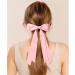 2PCS Silky Satin Hair Bows Hair Clip Black Hair Ribbon Ponytail Holder Accessories Slides Metal Clips Hair Bow for Women Girls Toddlers Teens Kids Black+Red - Buy Online on GoSupps.com