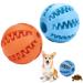 2 pieces of blue and orange feeding ball for dogs natural rubber dog ball treats for dogs snack ball dog dog toy intelligence ball dog balls for small and medium -sized dogs