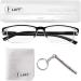 LUFF 4Pcs Anti-Blue Ray Reading Glasses Ultralight Portable 2.75X Readers Stylish Black Pack - Buy Online on GoSupps.com