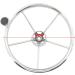 Yaegarden 5 Spoke Stainless Steel Marine Boat Steering Wheel with Big Size Knob & Black Cap - 11 - Buy Online on GoSupps.com