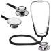 Valuemed Pro Double Dual Head Black Tube Stethoscope - Ideal for Doctors, Nurses, EMTs, and Vets - Medical Health Care Equipment in Black - Buy Online on GoSupps.com