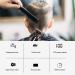 Hair Trimmer Waterproof Electric Trimmer USB Charging for Home for Hair Salon(Black) - Buy Online on GoSupps.com