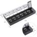 XL 7 Day Pill Organizer - AM PM Weekly Medicine Case - Jumbo Vitamin Holder - Big Pill Container (White+Black) - Buy Online on GoSupps.com