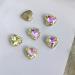 FEIlei 10x Water Droplet Nail Charms Pointed Back Nail Art Charm Heart Nail Rhinestones