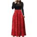 Hanxiulin Christmas dress women Christmas sweater dress long arm party dresses Christmas costume long -sleeved shirt sweatshirt sweater top with Christmas motif blouse dresses winter festive dress hot rosa l