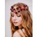 IYOU Fairy Headband Crown Wine Red Flower Elf Headpiece Tiara Costume Wedding Elven Hair Accessories for Women - Buy Online on GoSupps.com