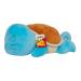 Pok mon PKW0220 45 cm Schiggy 18-inch Sleeping Squirtle-Cuddly Must Have for Pokemon Fans-Plush Perfect for Traveling Car Rides Nap Play Time Multi