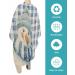 Blue Christmas Snowman Barber Cape | Adjustable Hair Cutting Cape for All Ages | Farmhouse Winter Design | 55x63 Inch Hairdressing Accessory - Buy Online on GoSupps.com