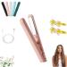 Portrait Mini Dual-Purpose Curling Iron Ceramic Mini Hair Curler Travel Hair Straightener 2 in 1USB Mini Dual-Purpose Curling Ironfor Women Short Hair All Hair Types(Pink)