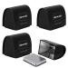 Linkida 4er-pack razorbing bank safe razor-drainage case made of metal for storing used waste (black) sounds (black)