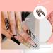 Belicey Black French Press on Nails - Medium Length Luxury Stick on Coffin Nails with Golden Bling Stripes - Full Cover Exquisite Design for Women and Girls - Buy Online on GoSupps.com
