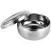 Premium Silver Shaving Bowl with Lid | Durable Alloy Smooth Edge & Non-Slip Design | Essential Wet Shave Tool for Men s Grooming - Buy Online on GoSupps.com