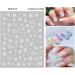 Christmas Nail Stickers 10 Sheets Self-Adhesive Nail Decal Snowflake Winter White Nail Art Decoration Design Supplies - Buy Online on GoSupps.com