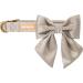 Unique Champagne Silk Dog Collar | X-Large Wedding Paws Design - Conductive Loop - Buy Online on GoSupps.com