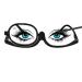 Make-up glasses reading glasses enlarged rotating single lace make-up glasses portable flip down cosmetics glasses reading aid for women make-up essential tool black 2.5 x