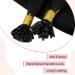 Easyouth Keratin Real Hair Extensions Jet Black 16 Inch Pre-Bonded Fusion - 50g 50 Pieces for Hair Recreation - Buy Online on GoSupps.com