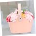 DOITOOL Box Portable Basket Rose Bouquet Bath Soap Plant Essential Oil Soap Rose Petal Soap Soap Decorative Soap Romantic Soap Miss Pink Cosmetic Ribbon - Buy Online on GoSupps.com