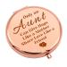 Auntie Gifts from Niece Nephew Appreciation Gift Rose Gold Compact Mirror Birthday Gifts for Aunt Best Aunt Ever Gifts Aunt Gifts for Mothers Day Folding Makeup Mirror Thanksgiving Retirement Gifts