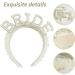 scicent Headband Glitter Padded White Pearls Embellished Hair Bands for Costume Shiny Jeweled Head Bands for Brides and Bridesmaid Fashion Beaded Hairband Wedding Hair Accessories for Women - 28810 - Buy Online on GoSupps.com