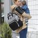 Hafmall Diaper Backpack - Stylish Large Capacity Baby Changing Bag for Mom & Dad - Macaron Black & Gray Perfect for Travel - Buy Online on GoSupps.com