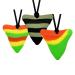 3-pack baby bite ring necklace soft sensory foster tools silicone shark tooth form chewelry supporters for adults and small babies (color gradients)