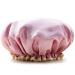 Glamza Luxury Waterproof Shower Cap - Pink & Pink Rose | Stylish Hair Protection for All Hair Types - Buy Online on GoSupps.com