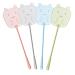 BAMFY 4 Pcs Fly Swatter Manual Heavy Duty Plastic Long Handle Fly Swatters for Indoor Outdoor Rustic Bug Flyswatter Mosquitoes Bees