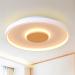 Luolong led ceiling lamp dimmable wood ceiling lamp around 40cm bedroom lamp 3000-6000K modern white ceiling lamp led wood living room lamp children's room study wood ceiling lights with remote control 40cm wood color