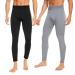 Simiya long underpants men winter - long underpants men with intervention and thermal inner fleece leggings Bottoming Stretchbund Windproof thermal pants S -M black x gray