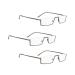 LUR READING GLASSES 3 pack Metal Half-Rim Readers (Gunmetal) 3 Gunmetal 2.5 x