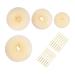 4pcs Hair Donut Hair Bun Shaper Set 4 Size Beige Donut Bun Maker With 12 Golden Bobby Pins Blonde Doughnut Bun Hair Accessories Bun Shaper for Dancer Ballet Girls Women Extra-large Large Medium Small