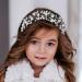 IYOU Flower Girl Headband Silver Floral Pearl Headpiece Crystal Bridal Hair Vines Princess Communion Wedding Hair Accessories for Kids - Buy Online on GoSupps.com