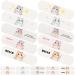Healeved 60 Sheets Cartoon Colored Tape Colored Duct Tape Bulk Stickers Adhesive Patches Cute for First Aid Tape Kid Various Bags Child Medical Glue to Weave