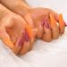 Sethexy Long Shiny Orange Ballerina Press-On Nails | 20pc Acrylic Coffin Nail Tips for Women & Girls | Bling Glitter False Fingernails - Buy Online on GoSupps.com