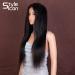 Buy 26 Inch Human Hair Lace Front Wig - Brazilian Virgin Remy Hair 150% Density Free Crown Smooth Black Hair for Women - Buy Online on GoSupps.com