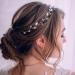 JONKY Bride Wedding Crystal Hair Vine Silver Rhinestone Bridal Hair Accessories Headband Wedding Hair Pieces for Brides