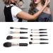 Small Makeup Brush Set - 9Pcs Travel-Friendly Fiber Brushes for Easy Powder Application (Black - Buy Online on GoSupps.com