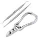 Candure Nail Clippers Set for Thick Toenails & Fingernails | Podiatry Instruments with Ingrown Toe Nail File - Buy Online on GoSupps.com