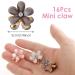 cobee 16PCS Flower Hair Clips Crystal Rhinestone Petal Hair Clip Small Hair Clip Mini Hair Claw Clip Fashion Hair Accessories for Women Girl Birthday Wedding Party Daily (Black Beige Pink Orange) - Buy Online on GoSupps.com