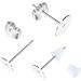 500Pcs Stainless Steel Flat Pad Earring Studs with Backs - Hypoallergenic Earring Posts for Jewelry Making - Silver - Buy Online on GoSupps.com