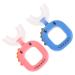 Gleavi 2st U-shaped toothbrush for children you give mouth cleaner a car toothbrush for children children's tooth cleaning tool Kid and Shape toothbrush U-toothbrush PP Handbuch Baby Handheld