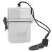 Keenso Diving Seal Box, 3 Colors Plastic Dry Box Transparent Waterproof Sealing Box Underwater Diving Sealing Box with Rope Hook Gray