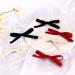 6 Pcs Cute Bow Tie Hair Clips - Solid Color Hair Accessories for Women & Girls (Red White Black) | International Shipping - Buy Online on GoSupps.com