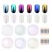 Kiiwah 6 Jar Nail Art Chrome Nail Powder Set Pearl Shell Nail Glitter Powder Mirror Effect for Nail Art Design Decoration