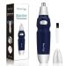 Ear And Nose Hair Trimmer For Men with Drawstring Pocket, WanHigl Portable Nose Trimmer For Men, Stainless Steel Blade, Safe and Painless, Battery Operated, Energy Saving and Silent, IPX7 Waterproof