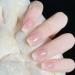 French Pink Fake Nails - 24 Short False Acrylic Nail Tips with Gradient Design for Women/Girls - Buy Online on GoSupps.com