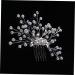 FRCOLOR Hair Comb bridal accessories rhinestone jewelry pearl headpiece bridal headpiece headdress accessories white comb bride European and American Hair Jewelry - Buy Online on GoSupps.com