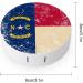 North Carolina State Flag Round Case For Contact Lens Kit Storage Box with Mirror Printed - Buy Online on GoSupps.com