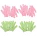 4 Pairs Exfoliating Bath Mitts & Scrub Gloves | Body Scrub Mitt for Dead Skin Removal | Spa Quality Shower Puff & Loofah Gloves - Buy Online on GoSupps.com